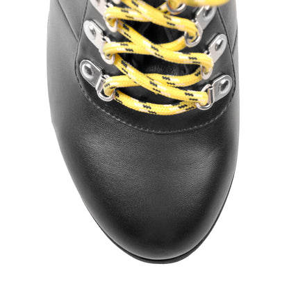 Yellow Strappy Round Toe Platform Chunky Heels Ankle Boots - Onlymaker Recommended