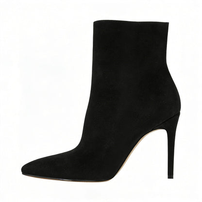 Suede Pointy Toe Stiletto High Heel Ankle Boots - Onlymaker Best Seller
