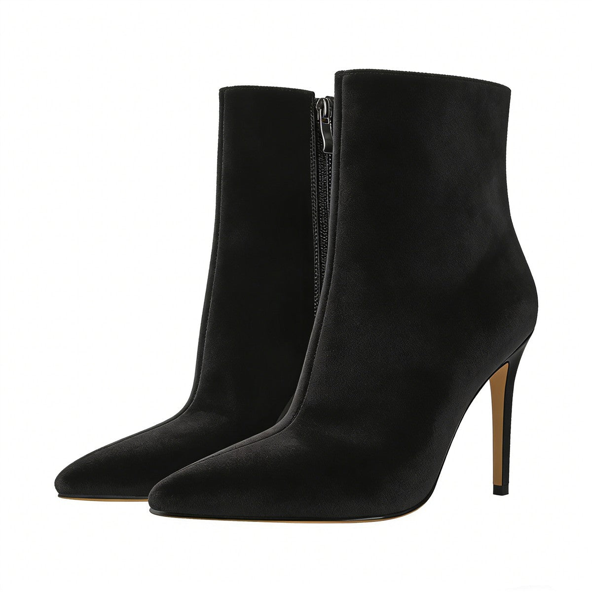 Suede Pointy Toe Stiletto High Heel Ankle Boots - Onlymaker Best Seller