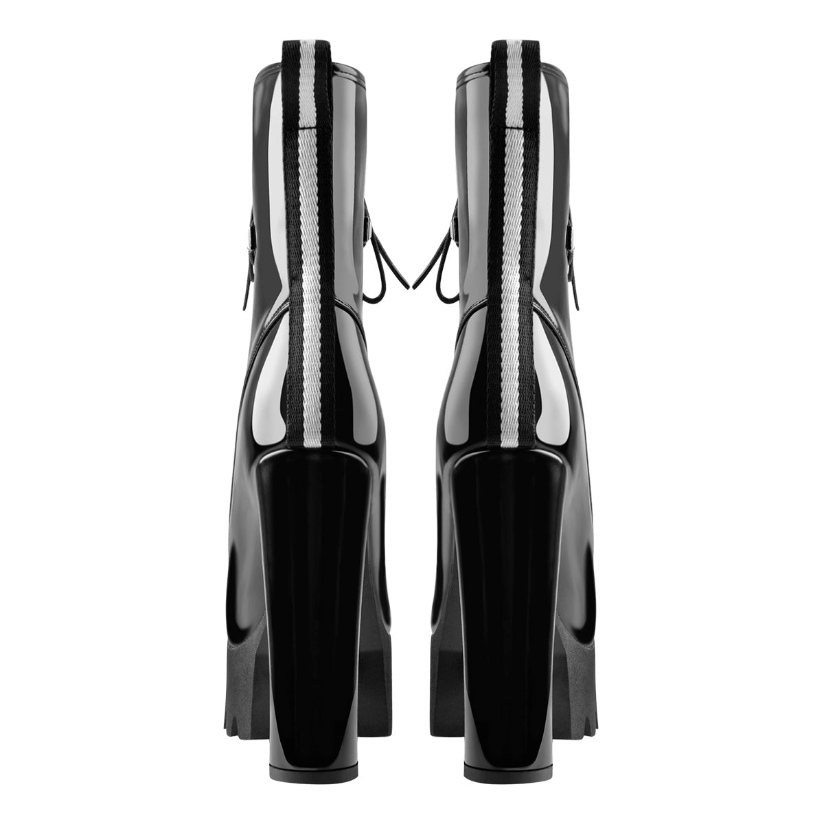 Lace Up Platform Round Toe Chunky Heels Ankle Boots - Onlymaker Signature