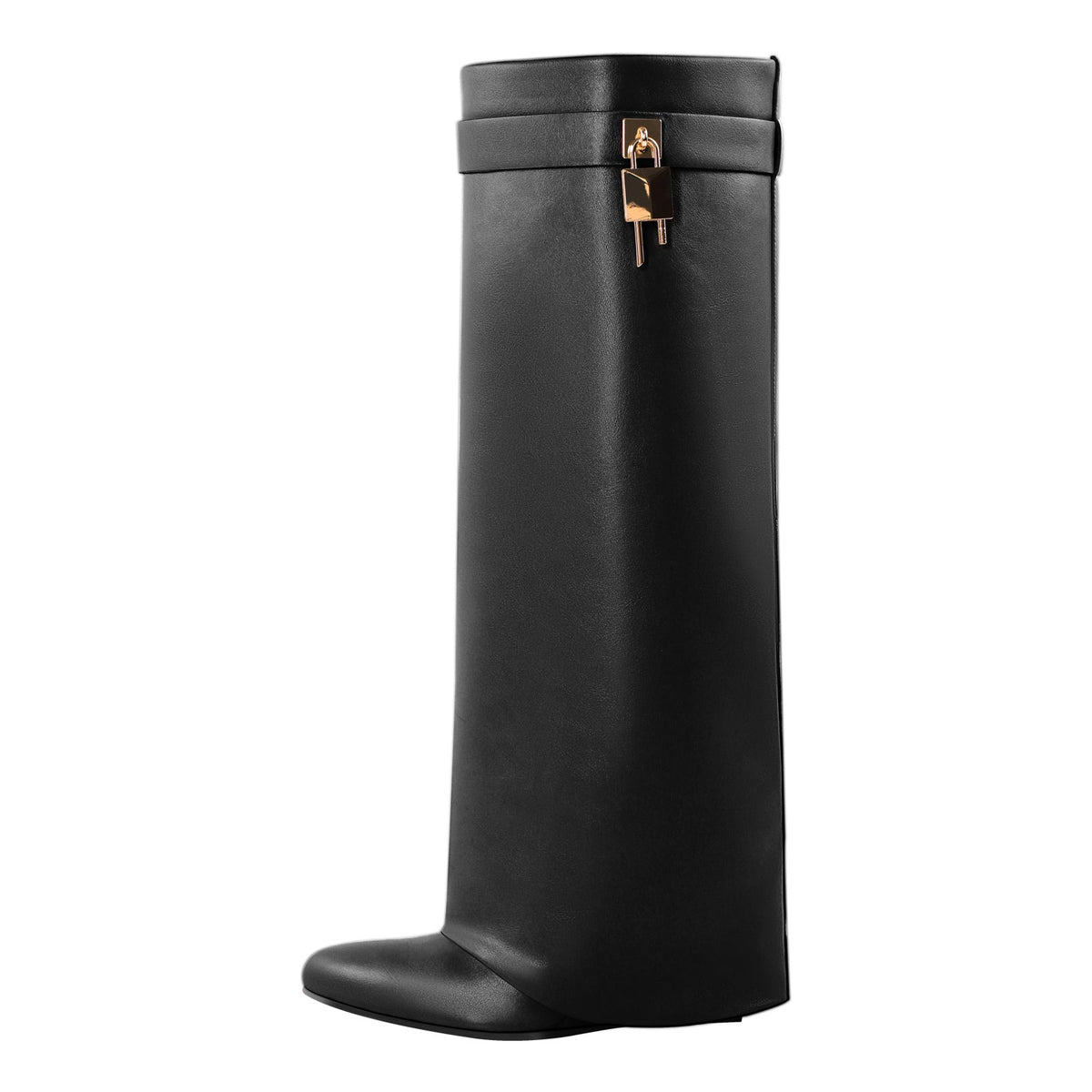 Pointed Toe Chunky Heel Fold Over Boots - Onlymaker Exclusive