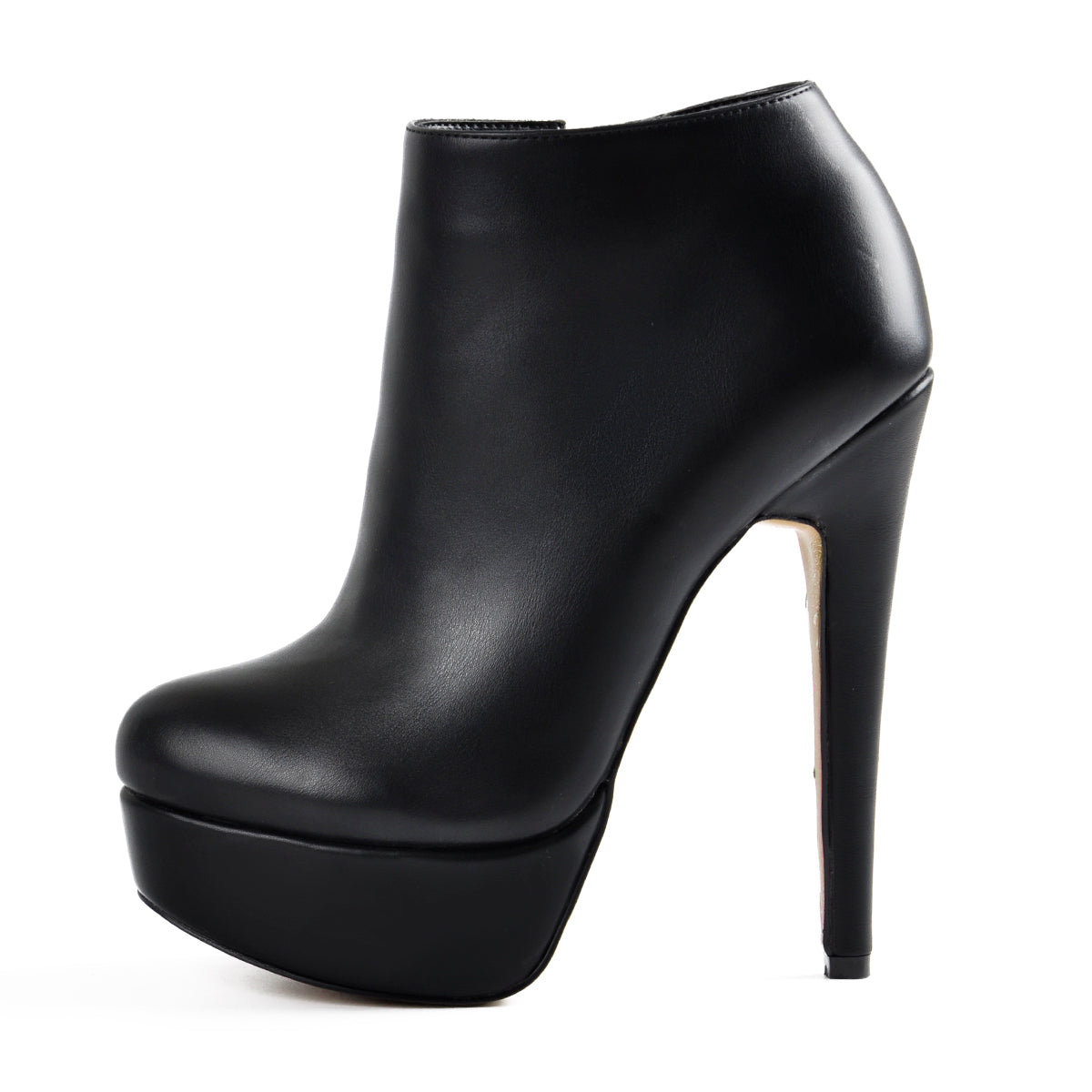 Black Platform Zipper Stiletto Ankle Boots - Onlymaker Top Pick