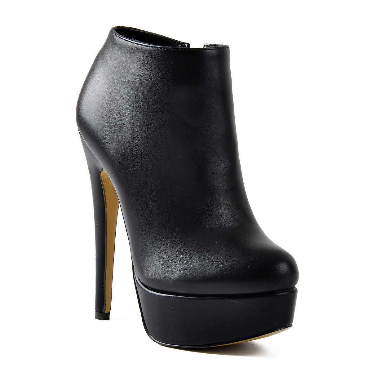 Black Platform Zipper Stiletto Ankle Boots - Onlymaker Top Pick