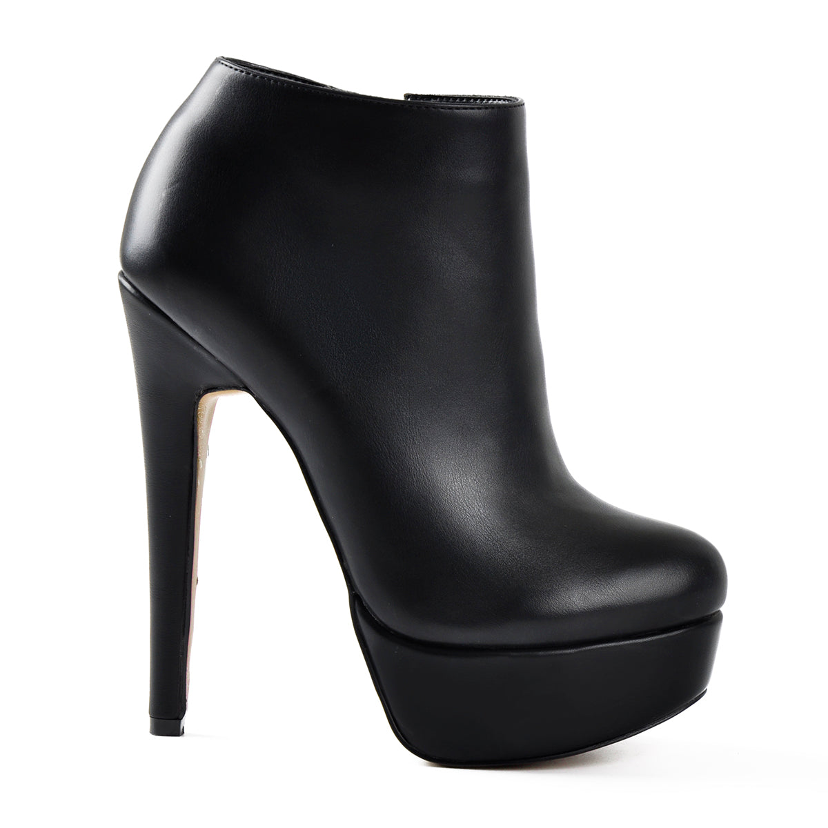 Black Platform Zipper Stiletto Ankle Boots - Onlymaker Top Pick