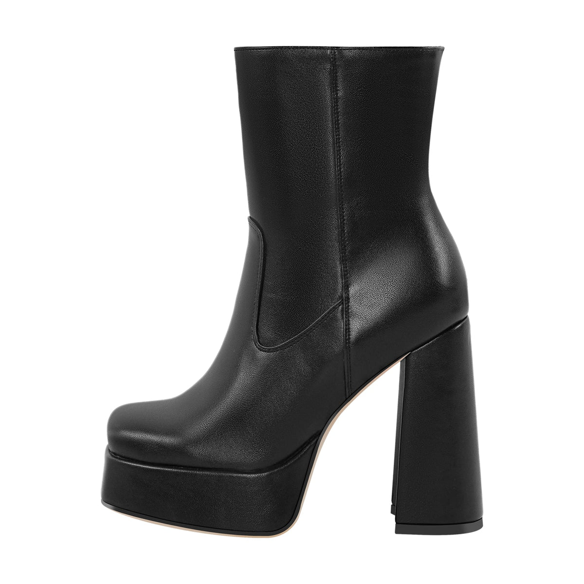 Platform Square Toe Chunky Heel Ankle Boots - Onlymaker Best Seller
