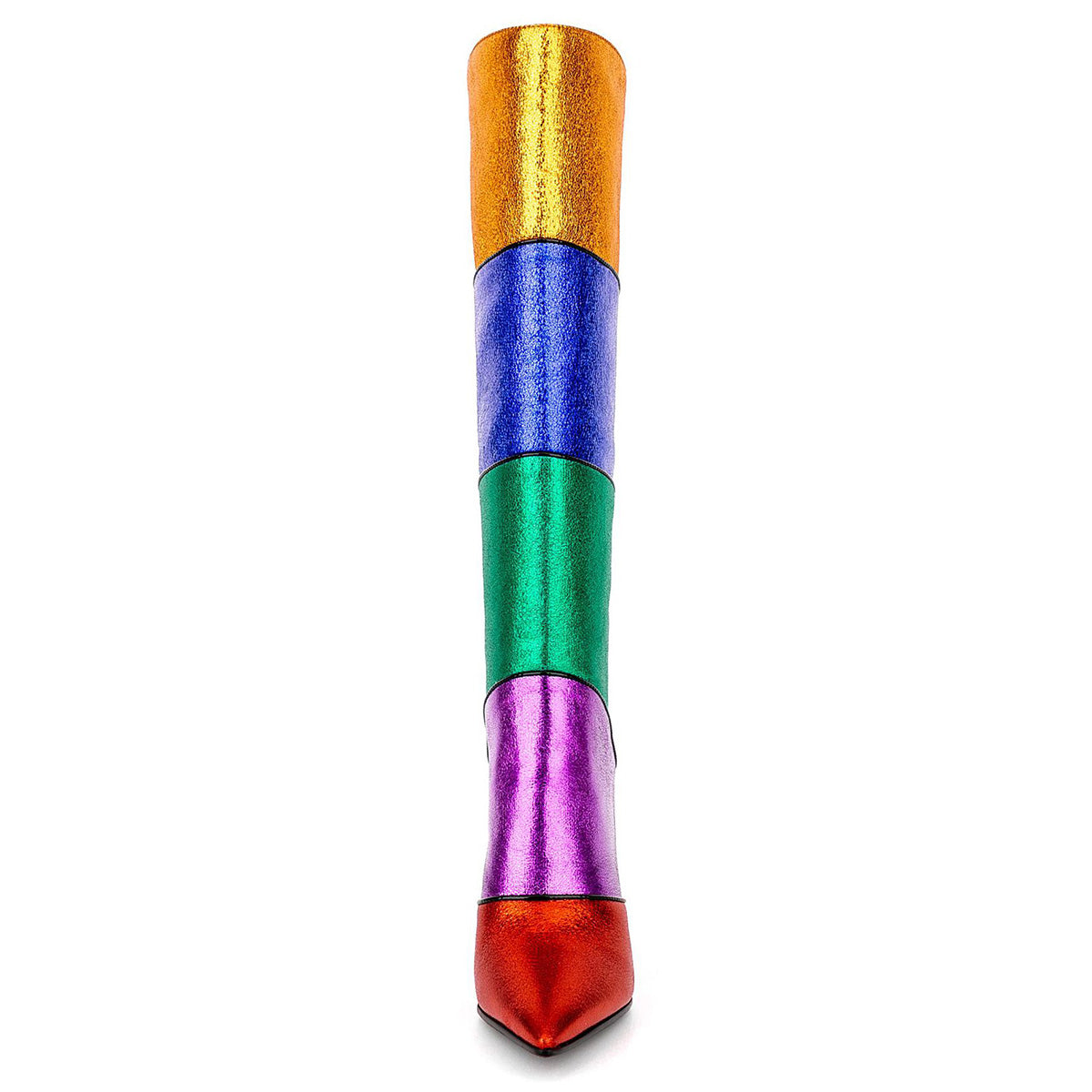 Colorful Patchwork Knee High Boots - Onlymaker Signature