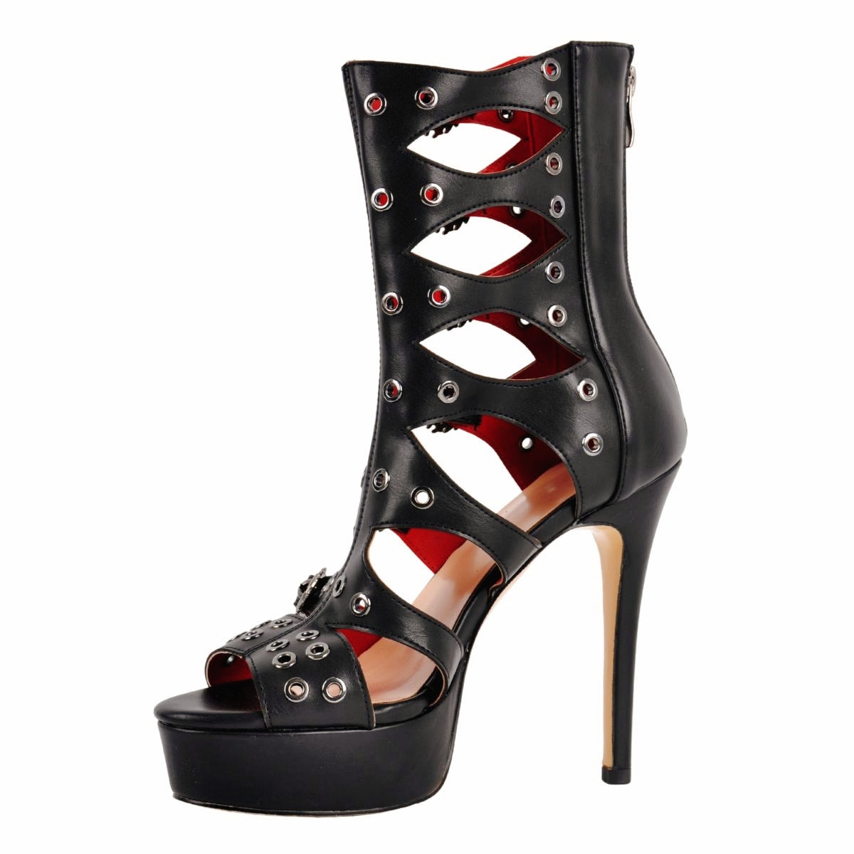 Round Toe Platform Metal Buckle Sandals - Onlymaker Deals