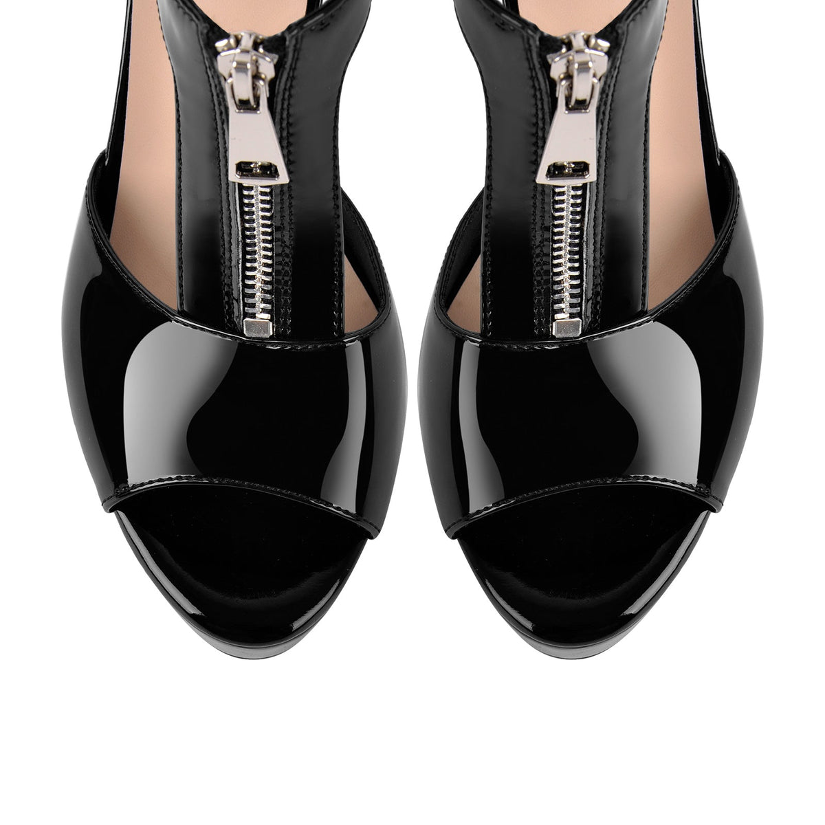 Platform Zipper Ankle Strap Stiletto Sandals - Onlymaker Featured