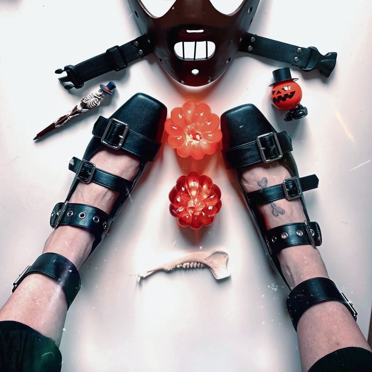 Square Toe Buckle Strap Flats - Onlymaker New