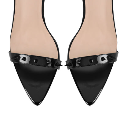 Rivet Ankle Strap High Heel Sandals - Onlymaker Popular