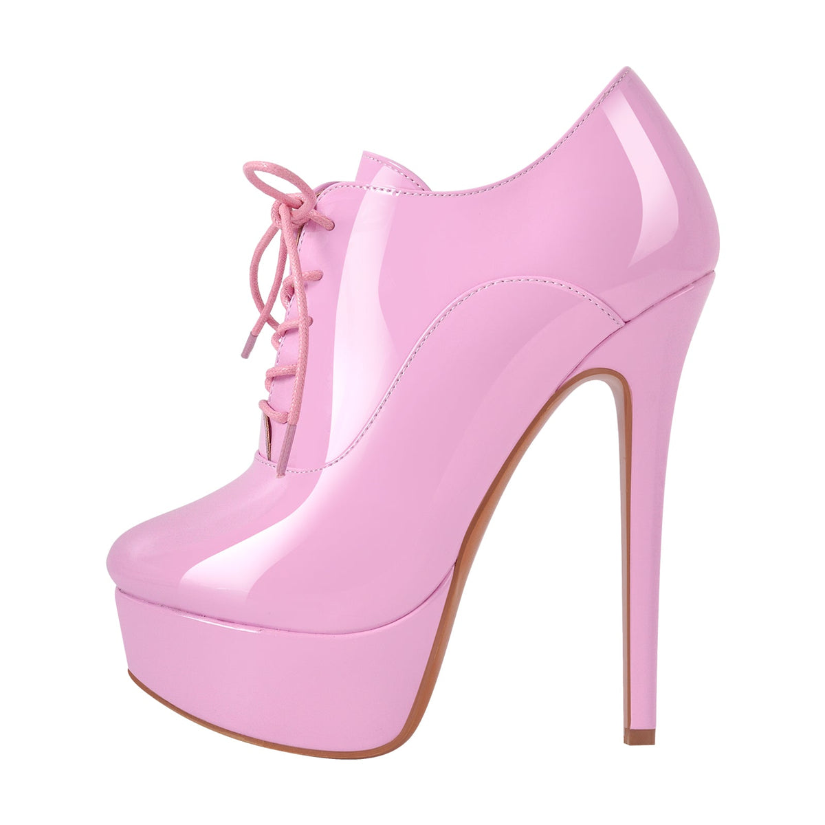 Platform Lace-up Stiletto Ankle Boots - Onlymaker Popular