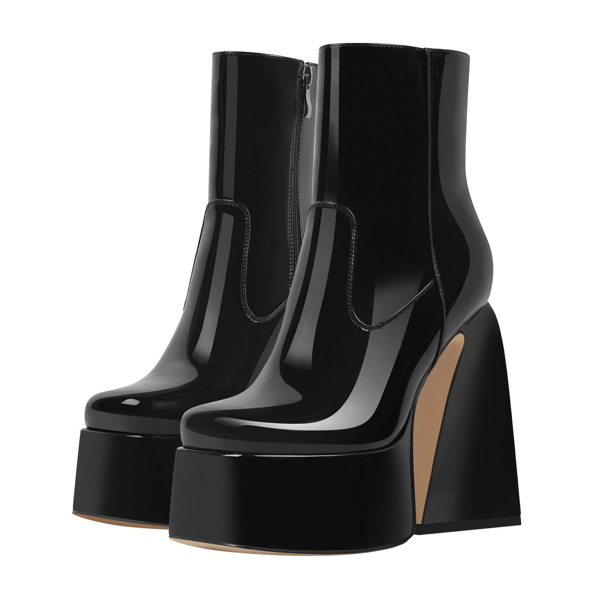 Platform Chunky High Heels Ankle Boots - Onlymaker Customer Favorite