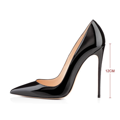 8cm 10cm 12cm Pointed Toe Slip On High Heel Pumps - Onlymaker Everyday