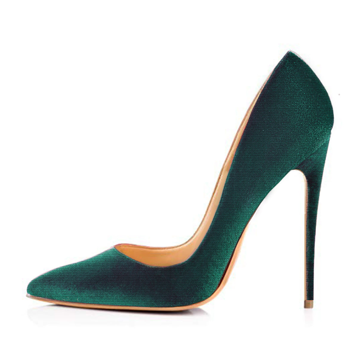8cm 10cm 12cm Retro Green Classic Velvet Stilettos - Onlymaker Everyday