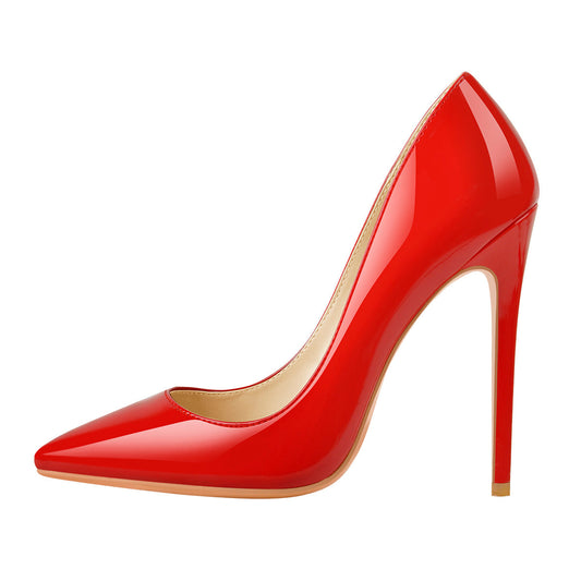 8cm 10cm 12cm Red Pointed Toe Slip On High Heel Pumps - Onlymaker Trending