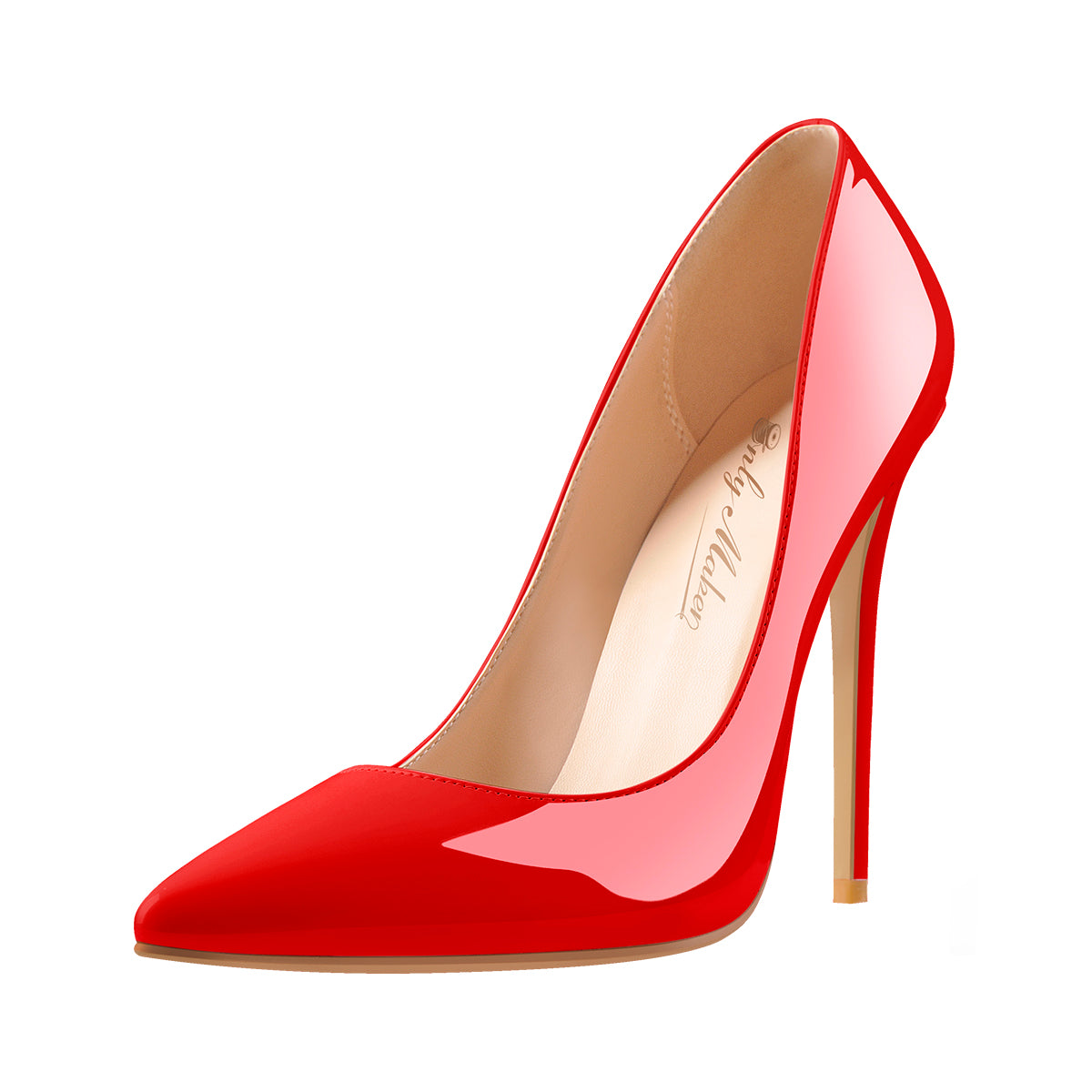 8cm 10cm 12cm Red Pointed Toe Slip On High Heel Pumps - Onlymaker Trending