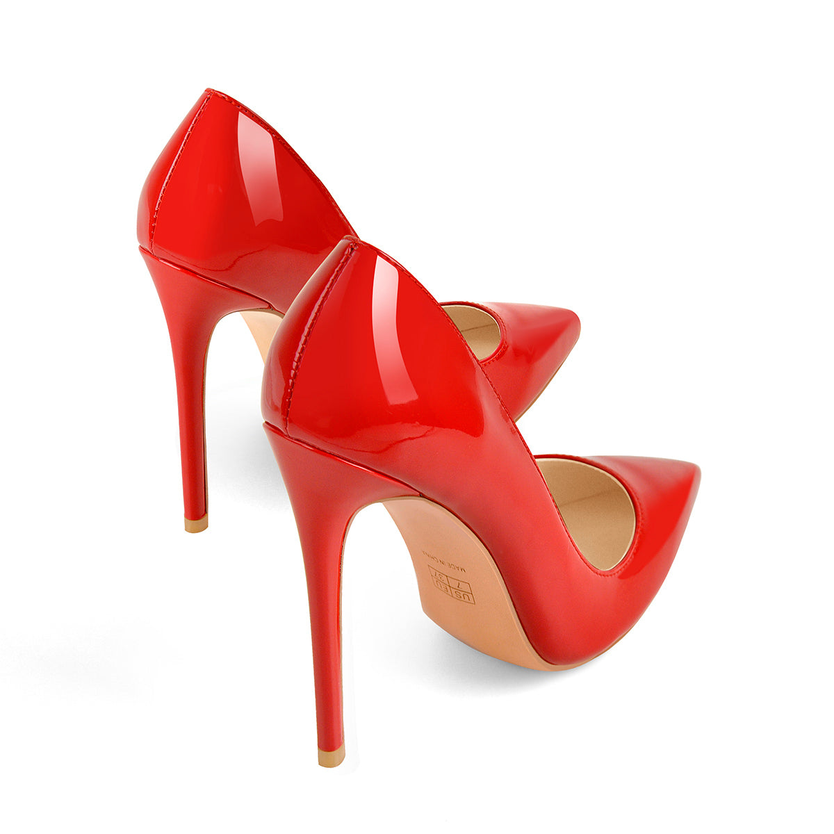 8cm 10cm 12cm Red Pointed Toe Slip On High Heel Pumps - Onlymaker Trending