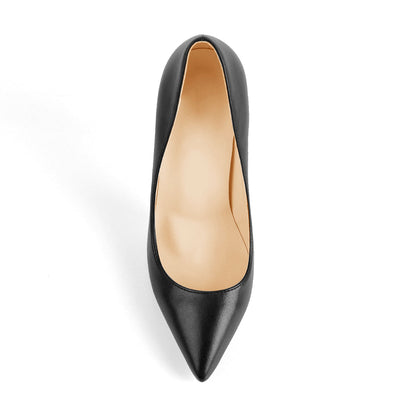 8cm 10cm 12cm Matte Pointed Toe Slip On High Heel Pumps - Onlymaker Smart Buy