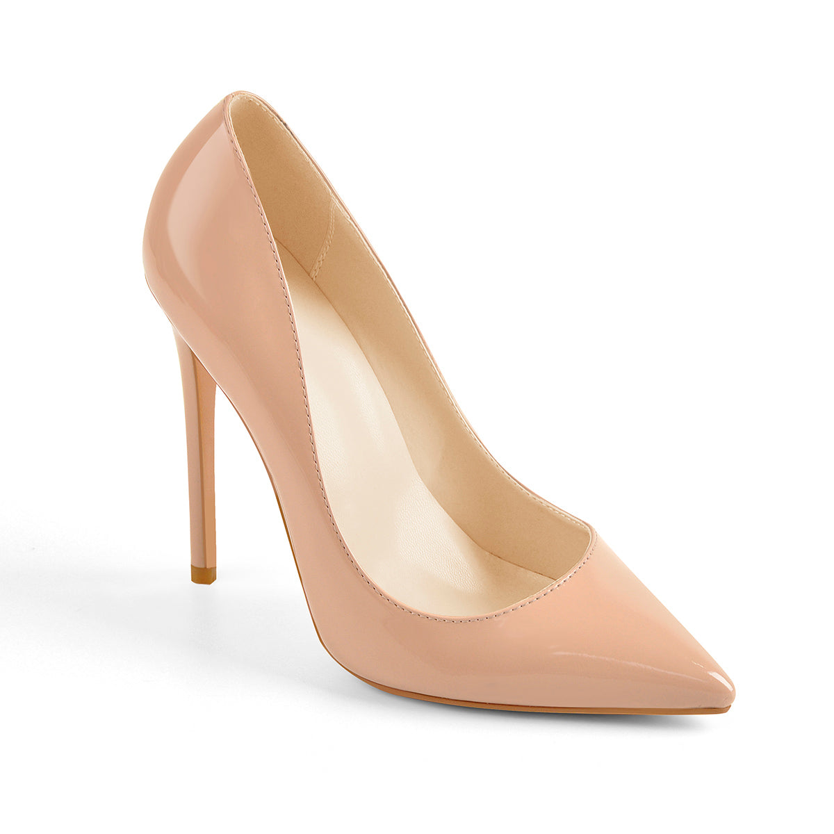 8cm 10cm 12cm Baby Pink Pointed Toe Slip On High Heel Pumps - Onlymaker Classic