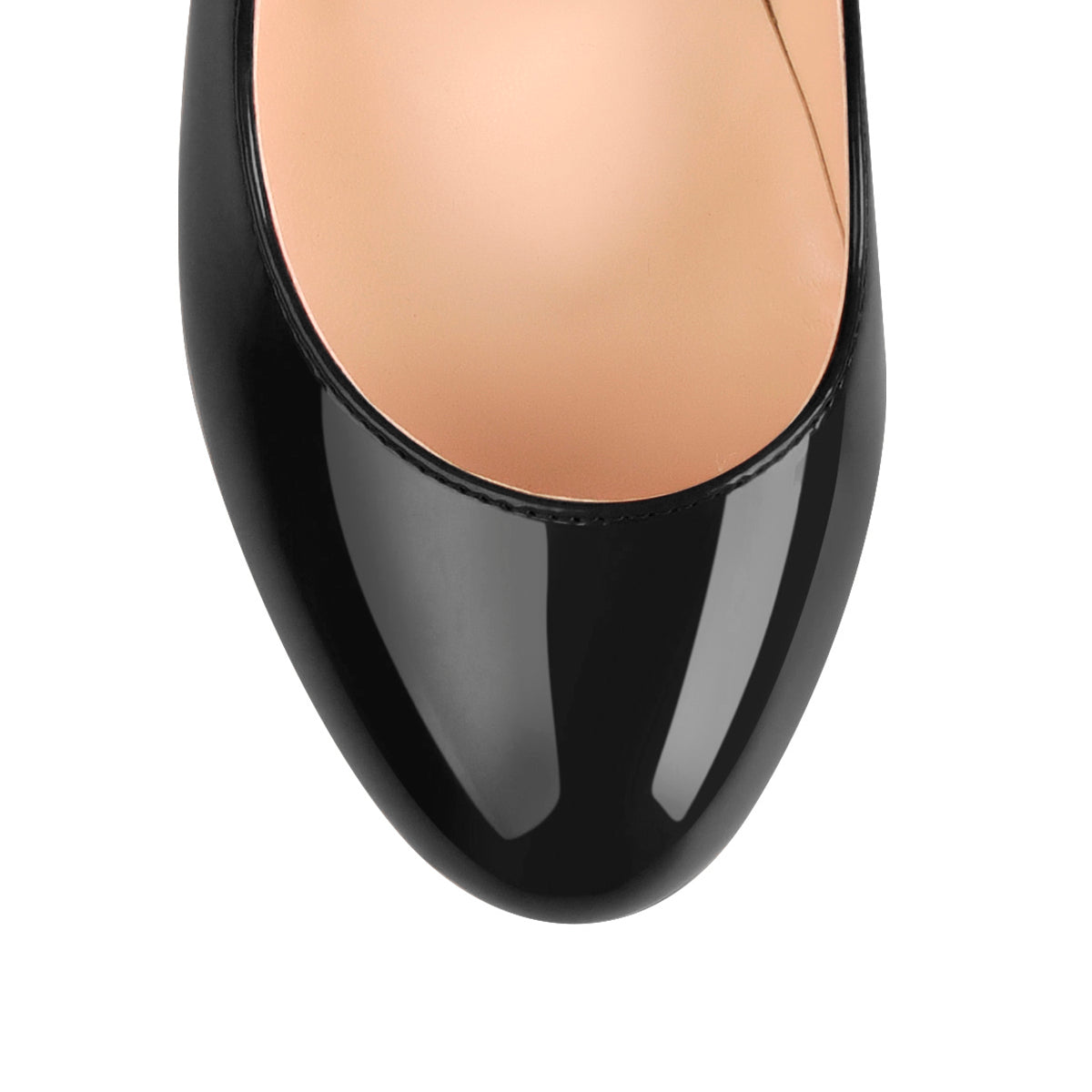 Black Round Toe Stiletto High Heels Slip-on Pumps - Onlymaker Signature