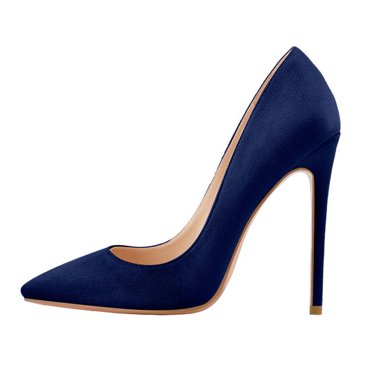 8cm 10cm 12cm Blue Pointed Toe Pumps Classic Stilettos - Onlymaker Great Value