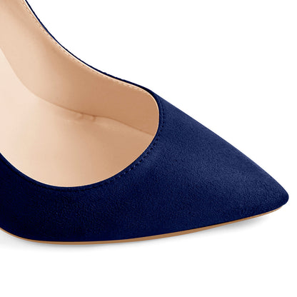 8cm 10cm 12cm Blue Pointed Toe Pumps Classic Stilettos - Onlymaker Great Value