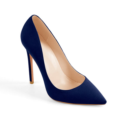 8cm 10cm 12cm Blue Pointed Toe Pumps Classic Stilettos - Onlymaker Great Value