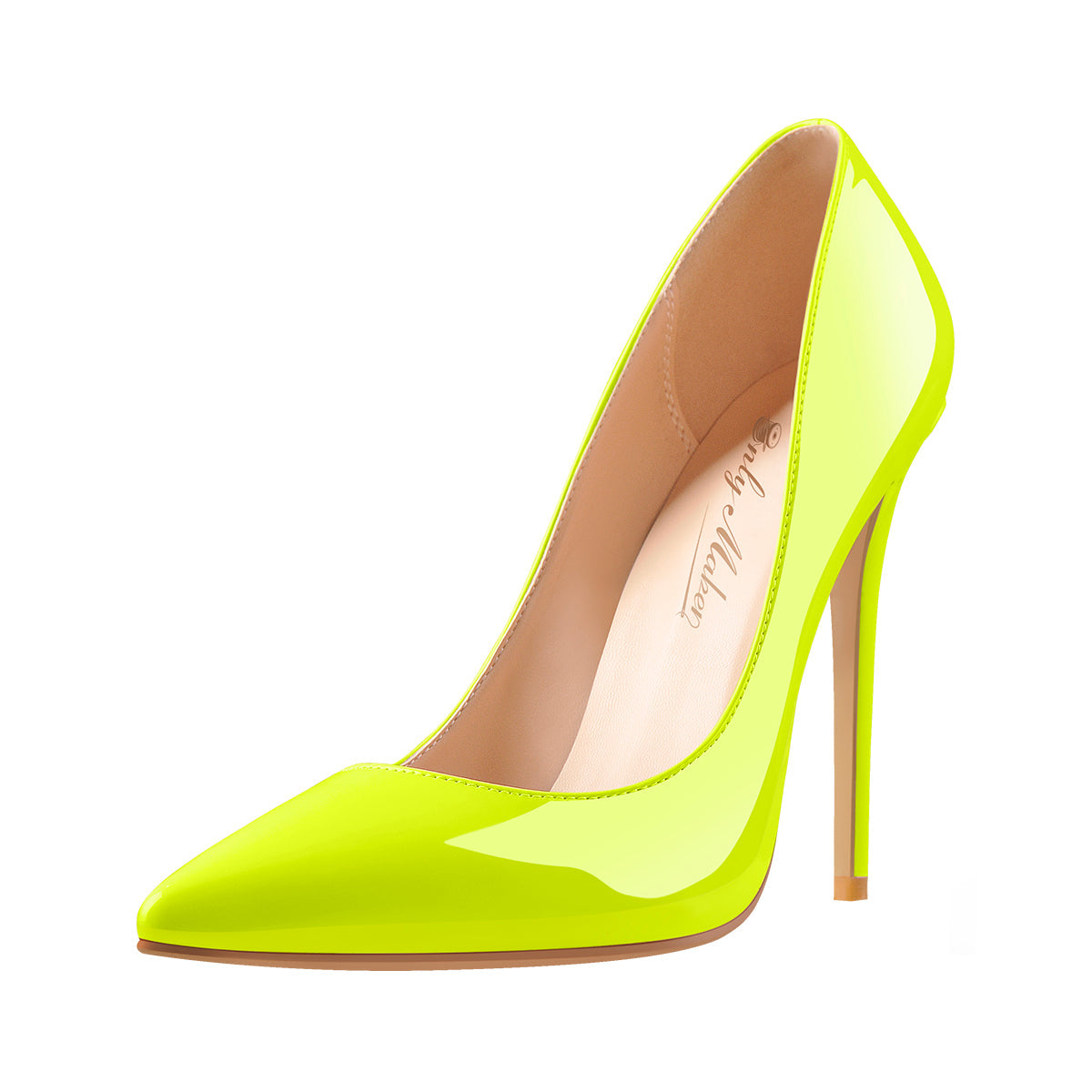 8cm 10cm 12cm Yellow Pointed Toe Pumps Classic Stilettos - Onlymaker Popular