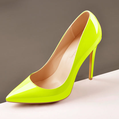 8cm 10cm 12cm Yellow Pointed Toe Pumps Classic Stilettos - Onlymaker Popular