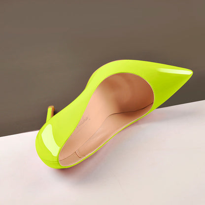 8cm 10cm 12cm Yellow Pointed Toe Pumps Classic Stilettos - Onlymaker Popular