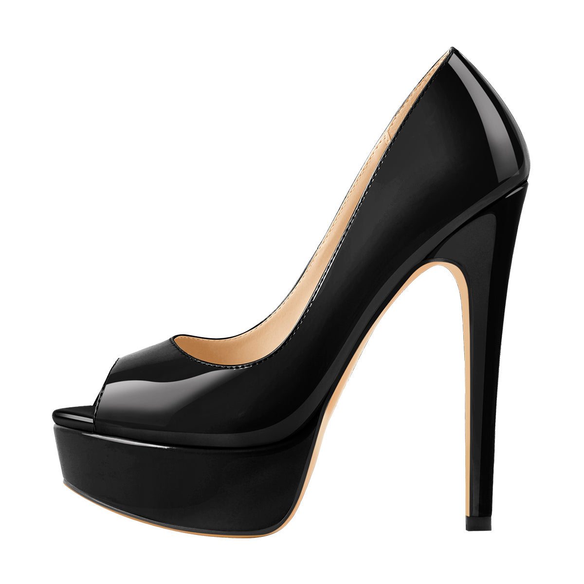 Peep Toe Pumps Platform Stiletto High Heels Pumps - Onlymaker Classic