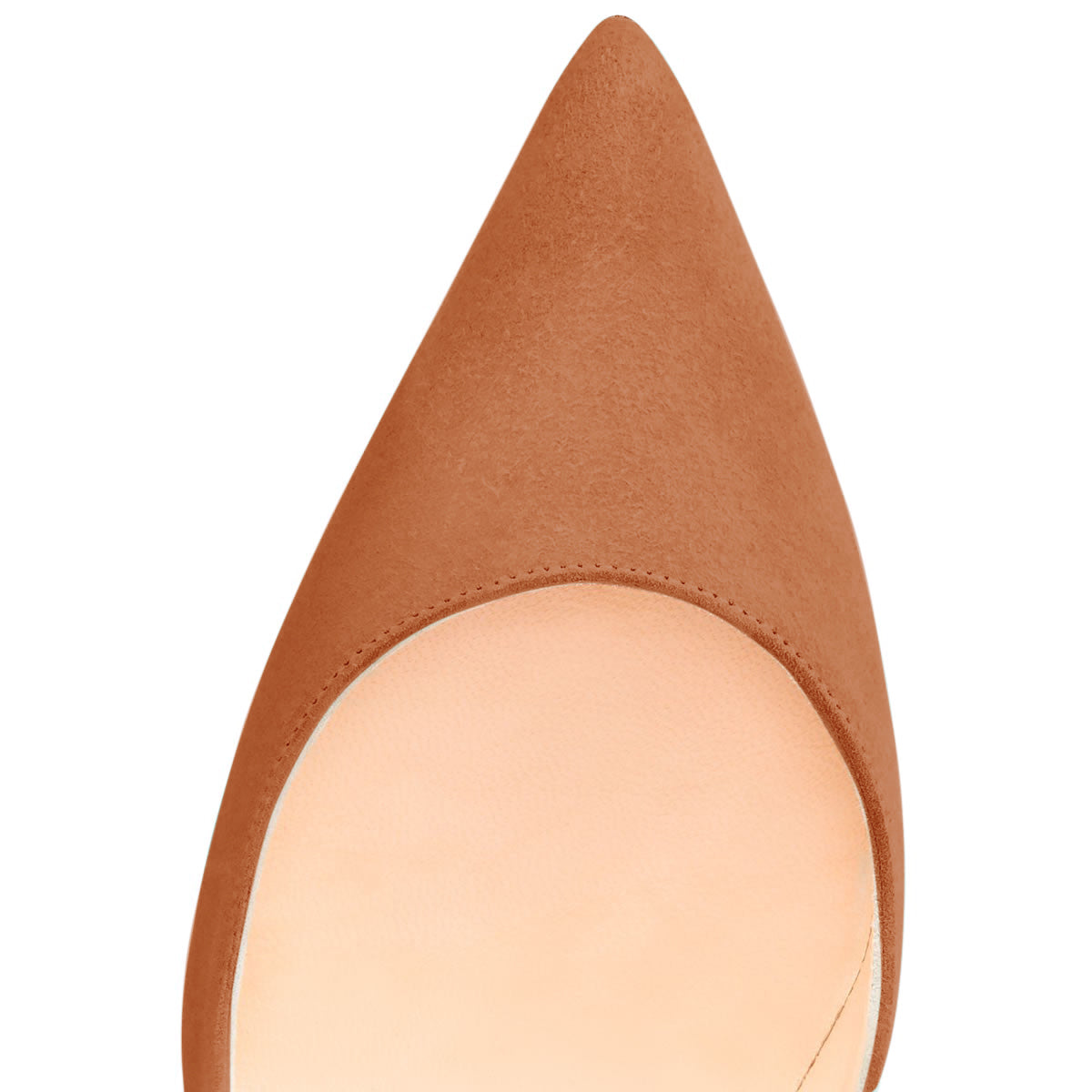 8cm 12cm Light Brown Pointed Toe Suede Velvet Pumps - Onlymaker Latest