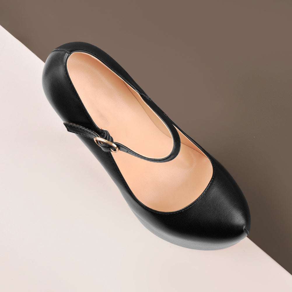Mary Jane Platform Pointed Toe High Heels Pumps - Onlymaker Classic
