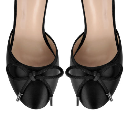 Bow Platform Ankle Lace-up Pumps - Onlymaker Great Value