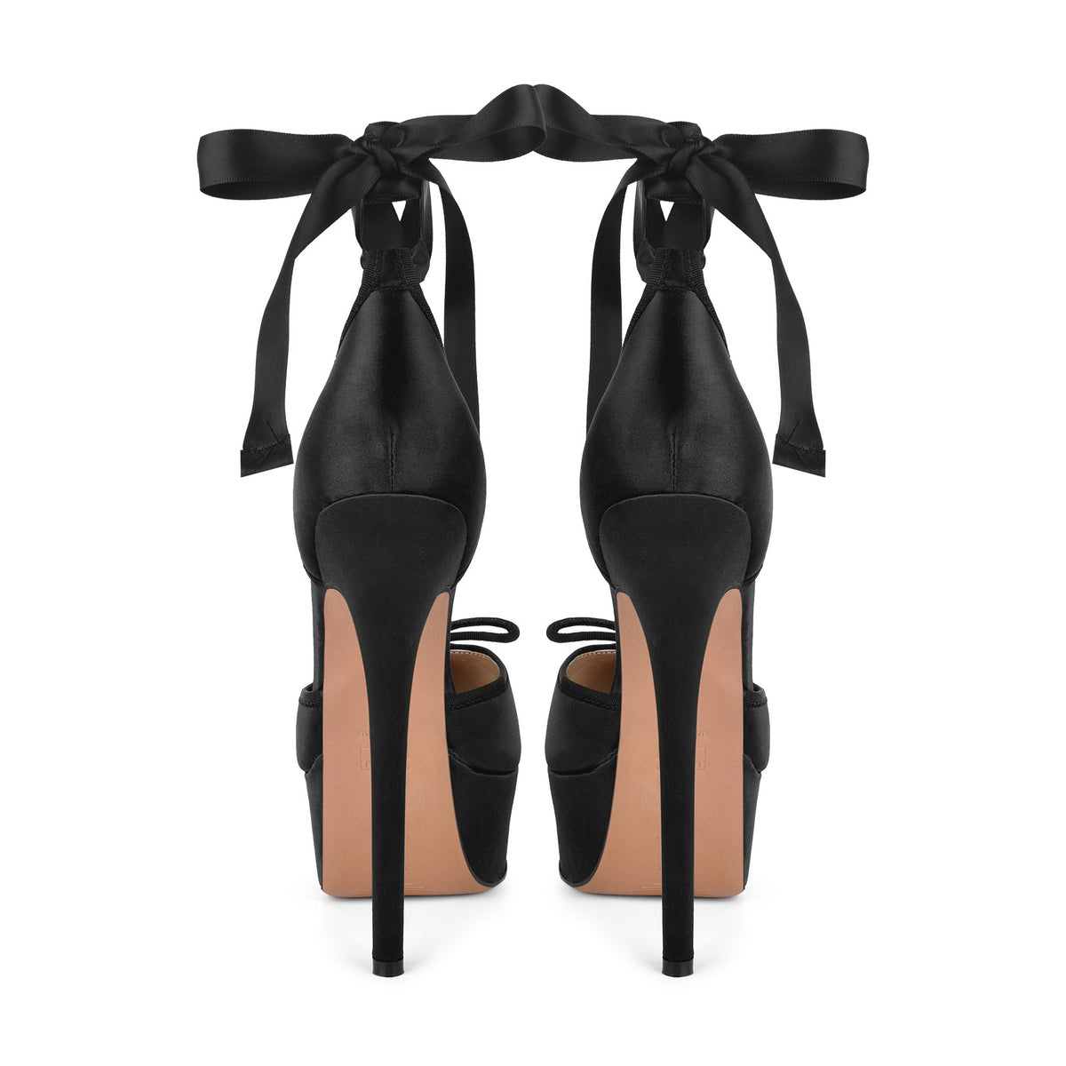 Bow Platform Ankle Lace-up Pumps - Onlymaker Great Value