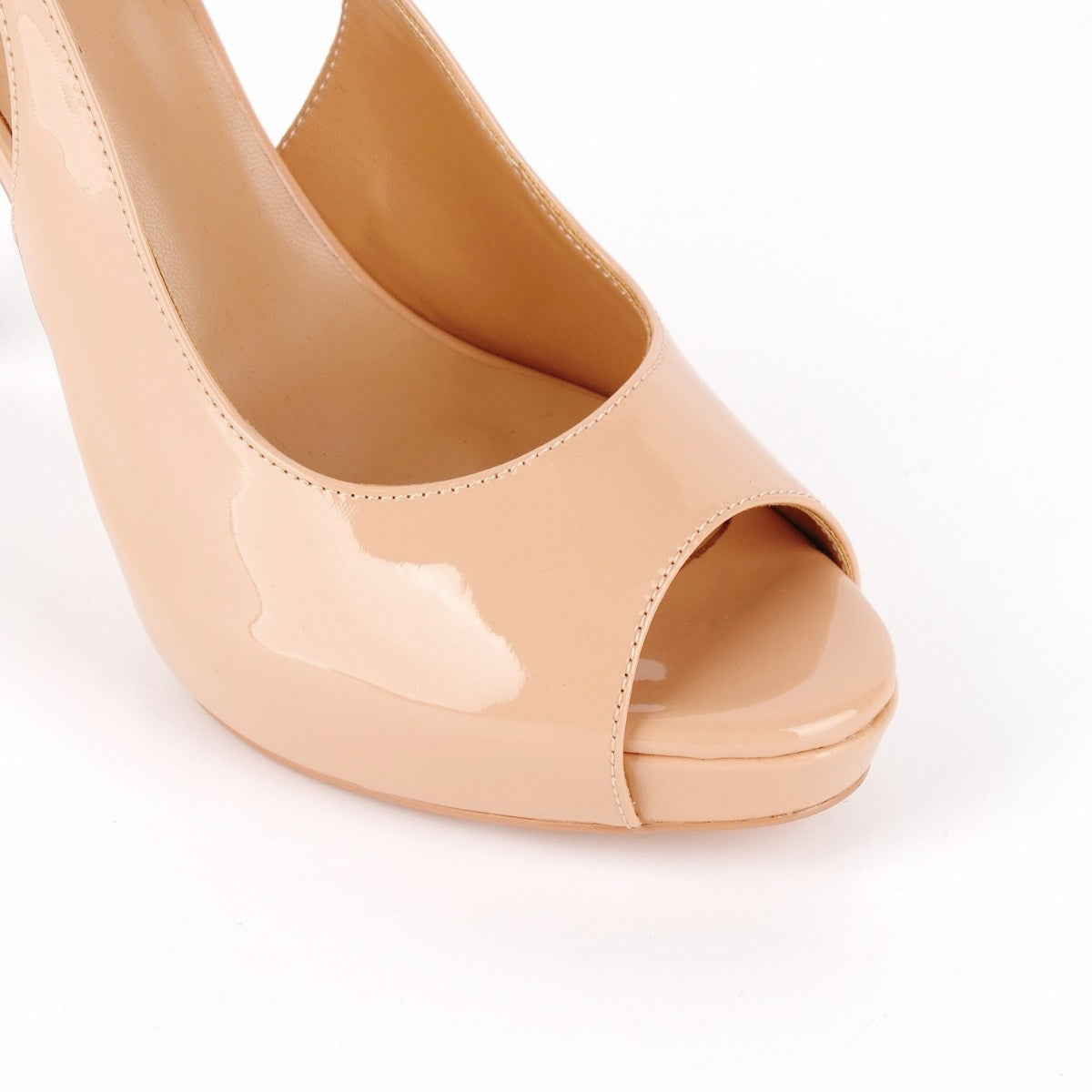Peep Toe Platform Slingback High Heels - Onlymaker New
