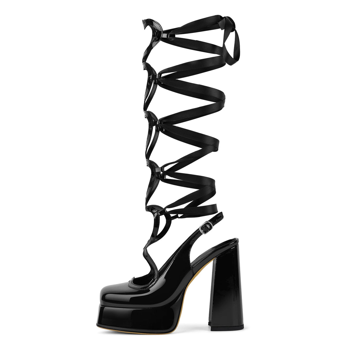 Heart Lace-up Slingback Pumps - Onlymaker Trending