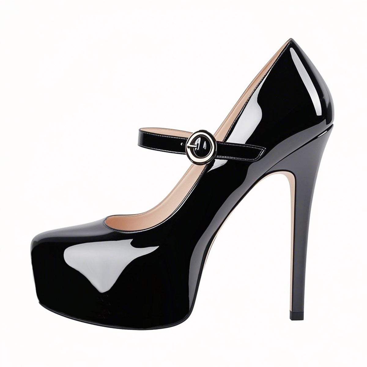 Platform Patent Leather Mary Jane High Heels - Onlymaker Great Value
