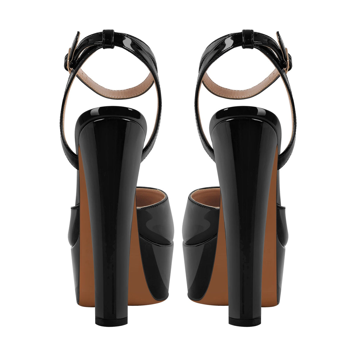 Platform Chunky Heel Ankle Strap Slingback Pumps - Onlymaker Best Seller