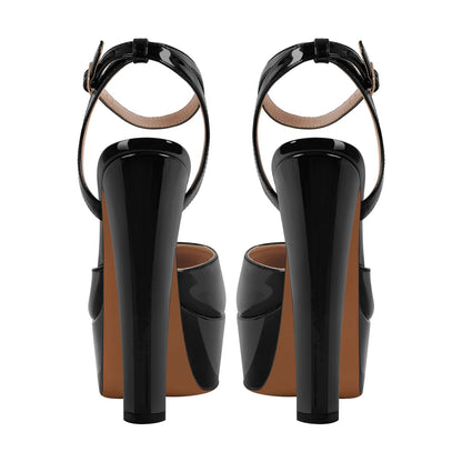 Platform Chunky Heel Ankle Strap Slingback Pumps - Onlymaker Best Seller