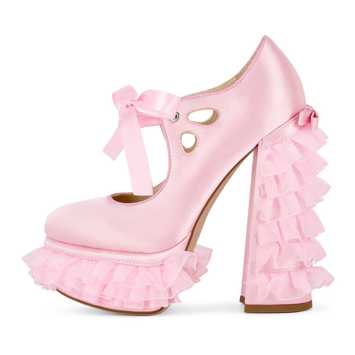 Lace Mesh Platform Mary Jane High Heels - Onlymaker Value