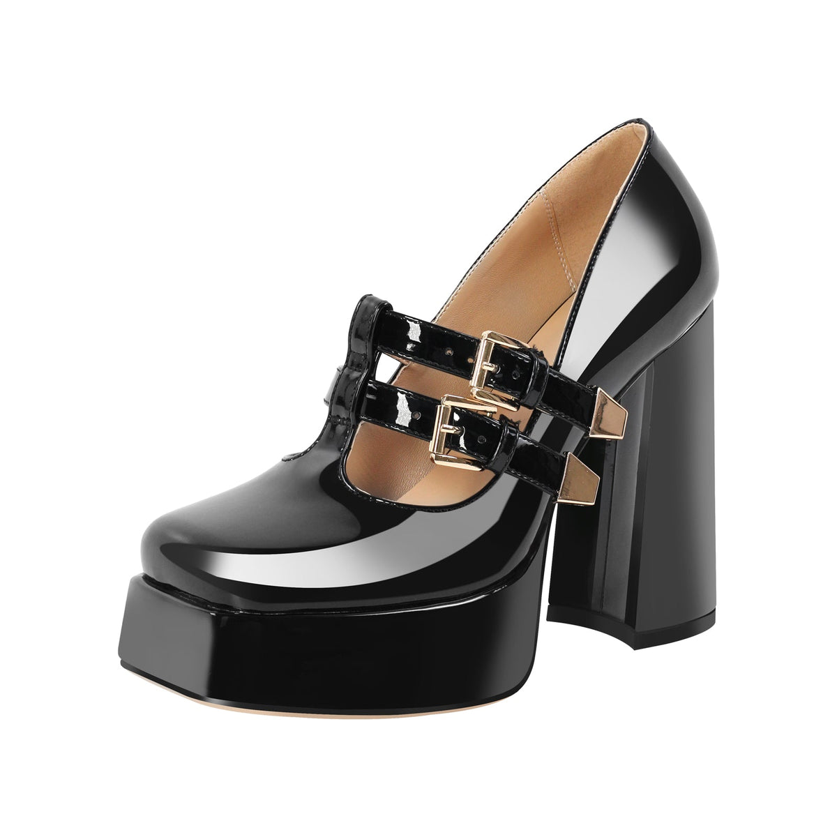 Chunky Heel Straps Mary Jane Pumps - Onlymaker Deals