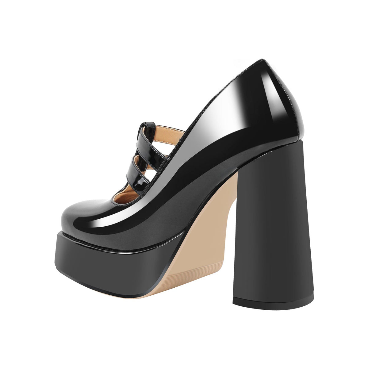 Chunky Heel Straps Mary Jane Pumps - Onlymaker Deals