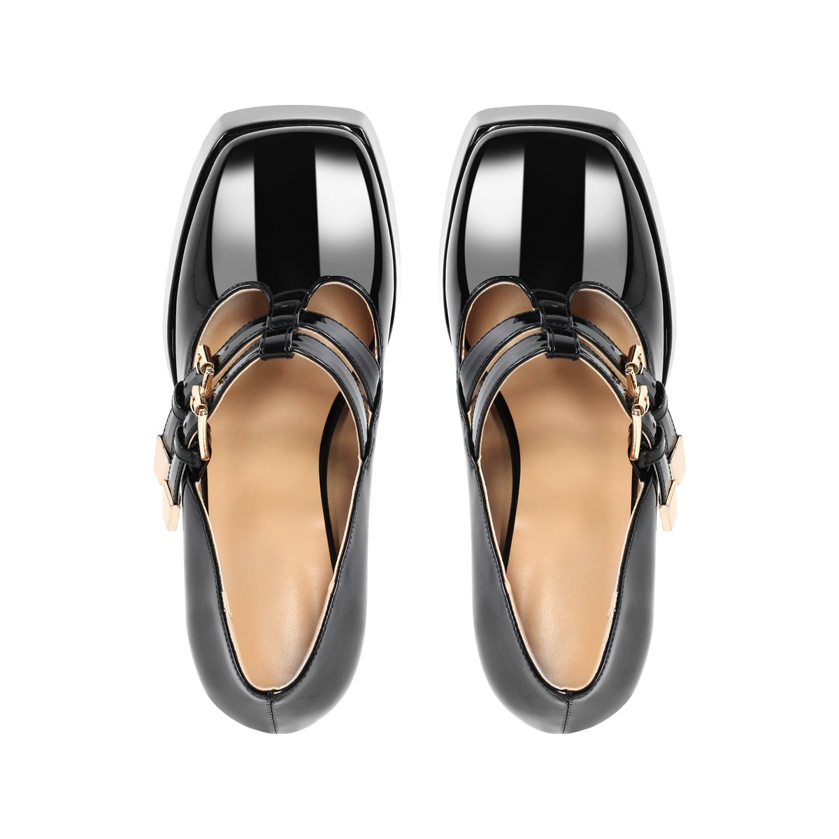 Chunky Heel Straps Mary Jane Pumps - Onlymaker Deals