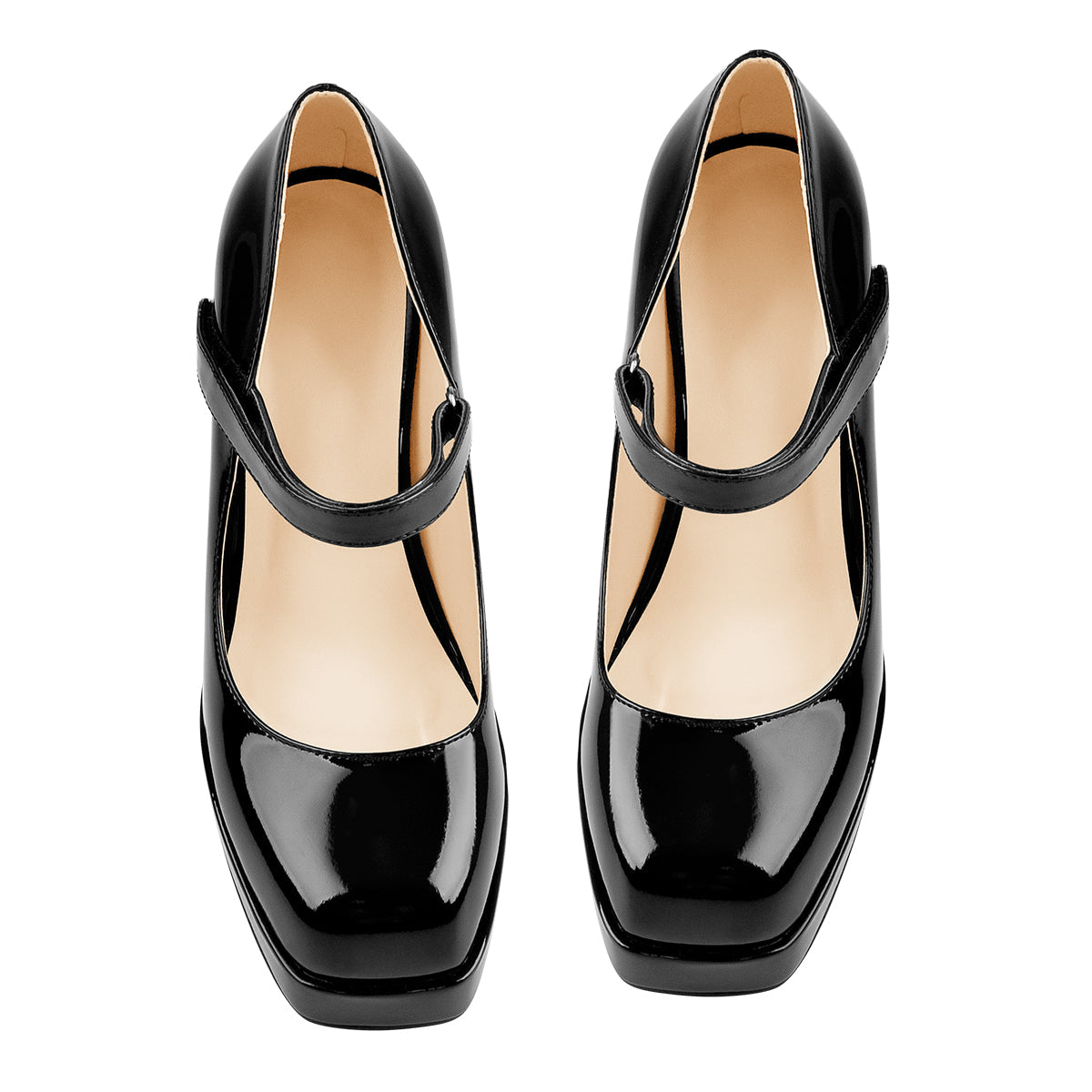 Mary Jane Square Platform Chunky Heels Pumps - Onlymaker Premium