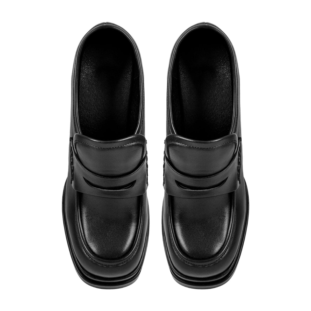 Double Platforms Chunky High Heel Loafers Pumps - Onlymaker Recommended