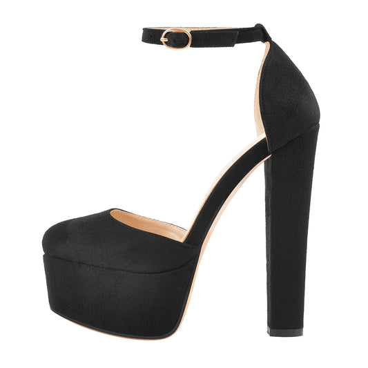 Platform Chunky High Heel Ankle Straps Pumps - Onlymaker Discount