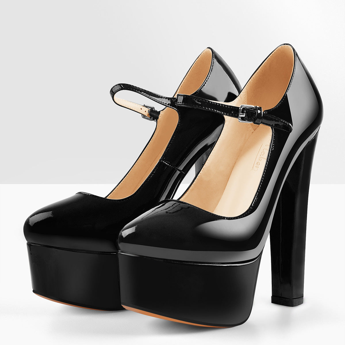 Mary Jane Round Toe Ankle Strap Platform Pumps - Onlymaker Customer Favorite