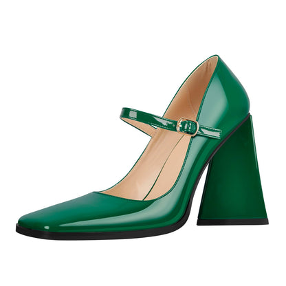 Mary Jane Square Toes Chunky Heels Pumps - Onlymaker Top Pick