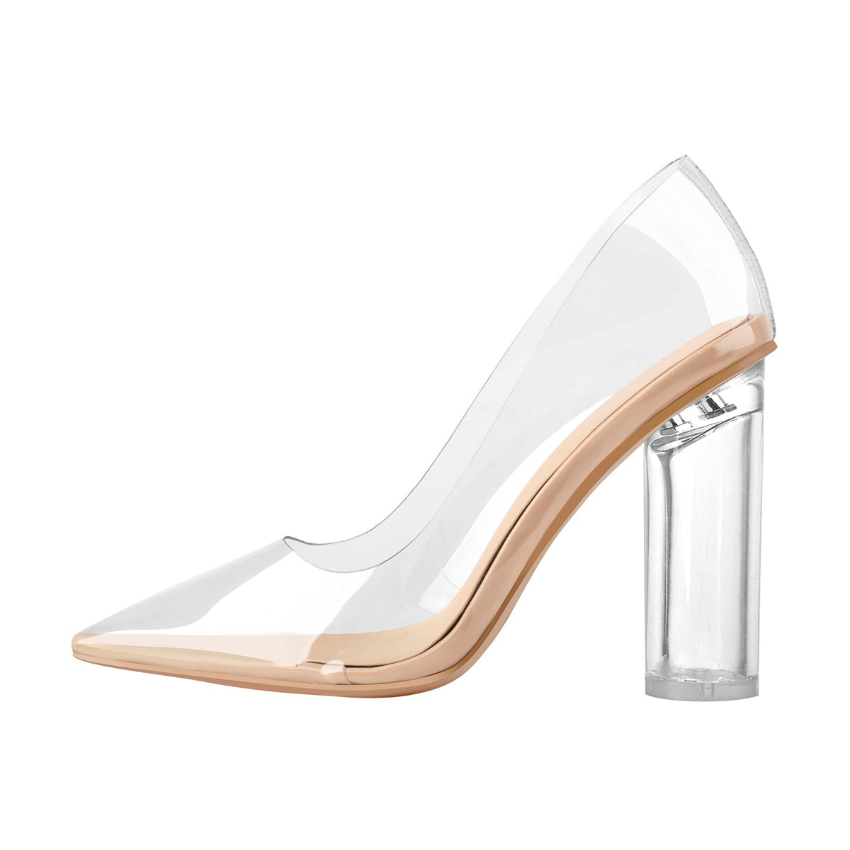 Pointed Toe Clear High Heels Pumps - Onlymaker Smart Buy